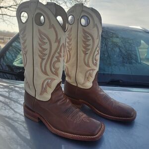 Justin Men's Western Leather Boots Size 8D